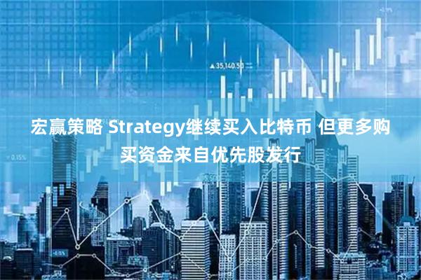 宏赢策略 Strategy继续买入比特币 但更多购买资金来自优先股发行
