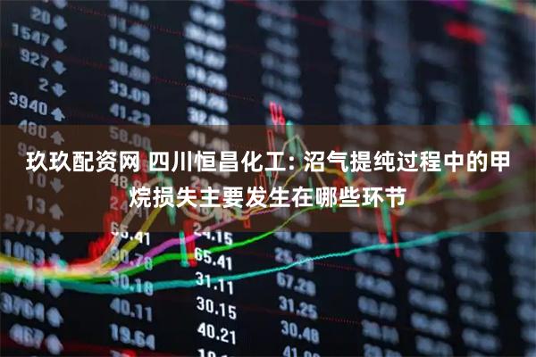 玖玖配资网 四川恒昌化工: 沼气提纯过程中的甲烷损失主要发生在哪些环节